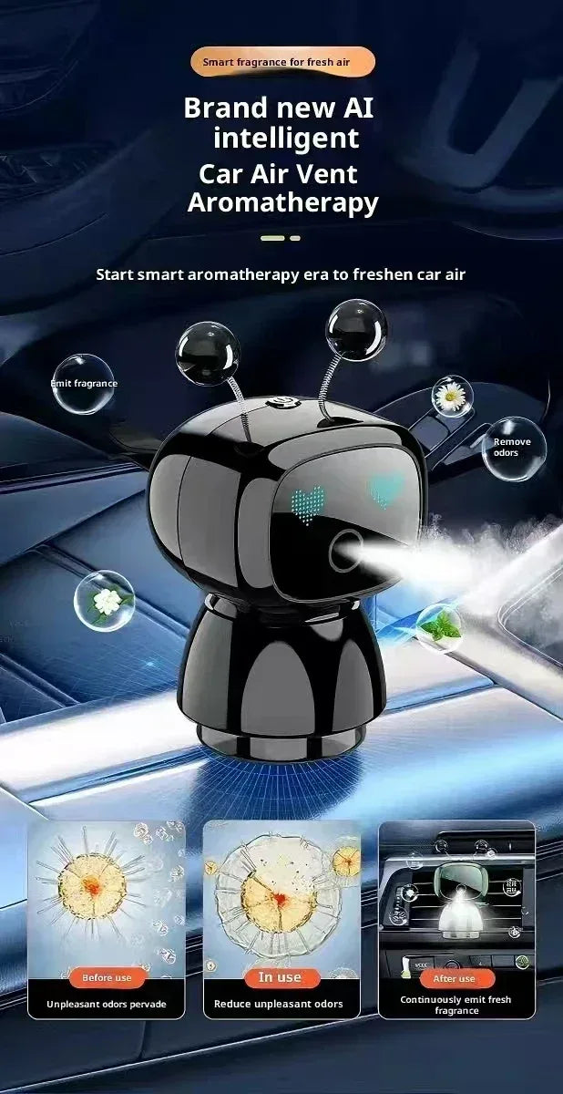AutoTech Robot Car Aromatherapy Diffuser - LED Air Freshener