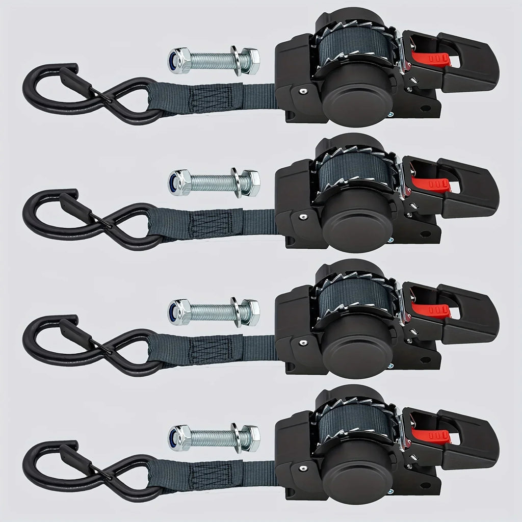 Automatic Retractable Ratchet Tie-Down Strap – Self-Tensioning Cargo & Luggage Securing Belt