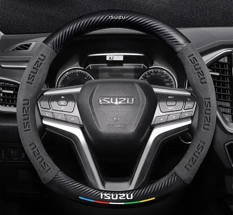 Isuzu Suede Carbon Fiber Steering Wheel Cover