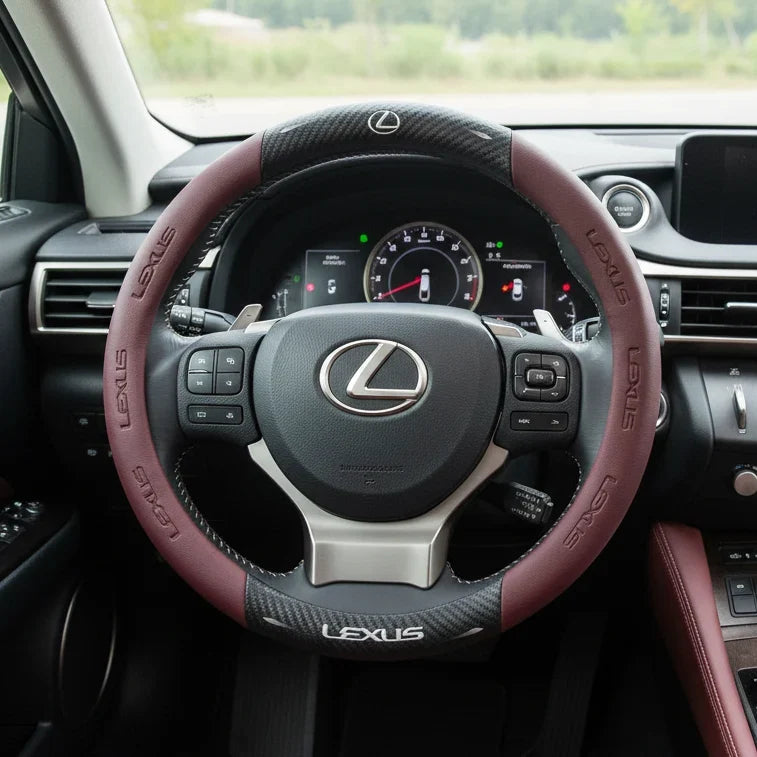 Lexus F SPORT Carbon Fiber Leather Steering Wheel Cover