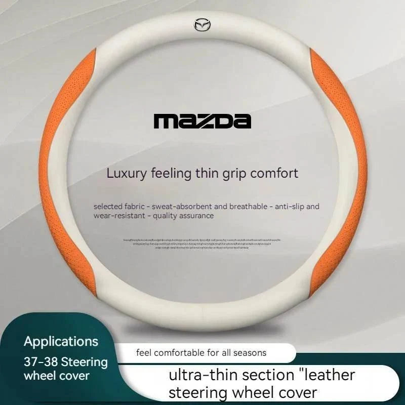Mazda Carbon Fiber Leather Steering Wheel Cover