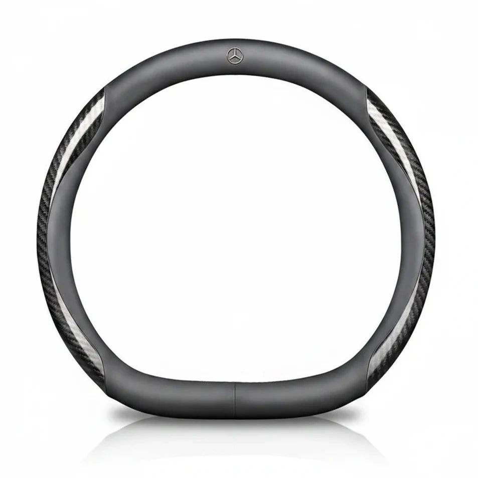 Mercedes Carbon Fiber Leather Steering Wheel Cover