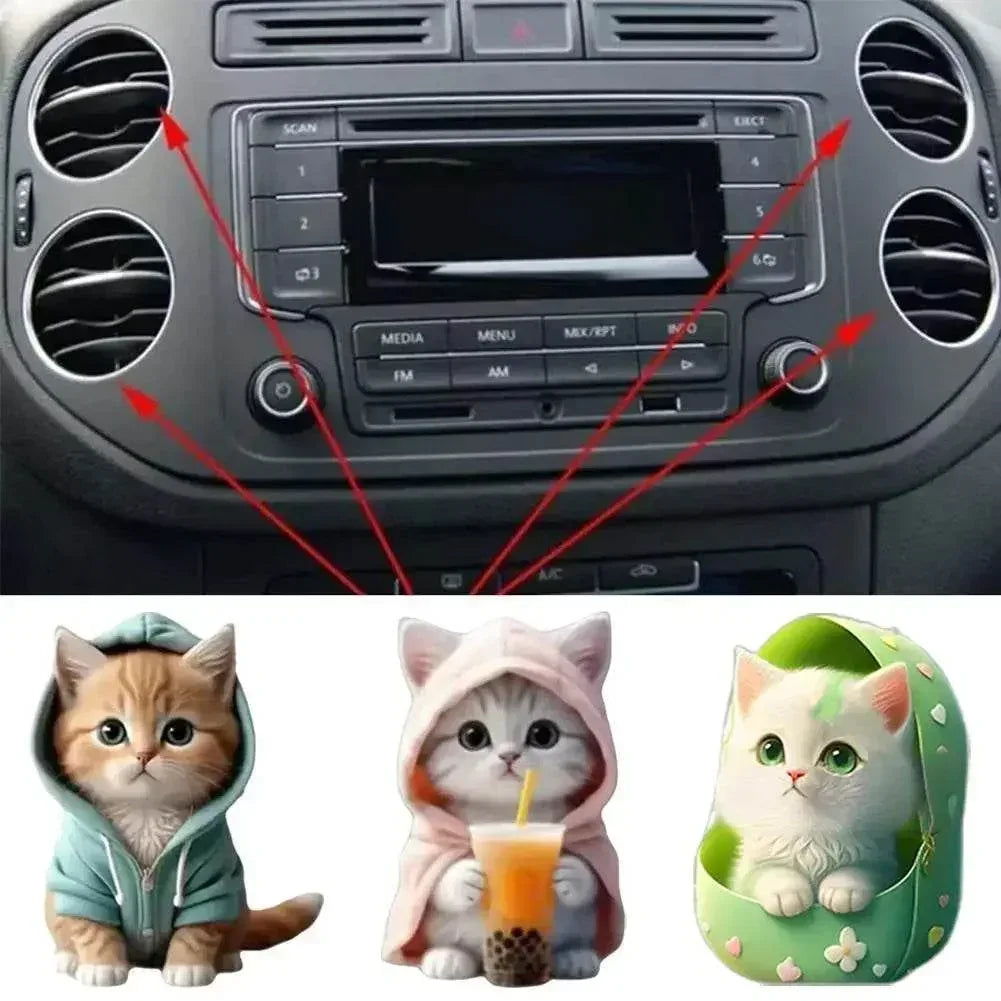 Cat Car Air Freshener Vent Clips