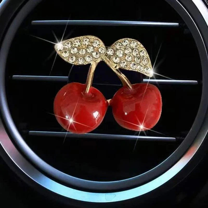 Red Cherry Car Air Vent Perfume Clip Aroma Diffuser Auto Accessory