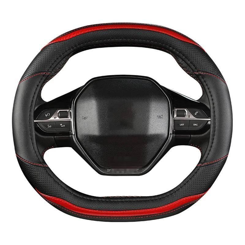 Peugeot Carbon Fiber + PU Leather Steering Wheel Cover