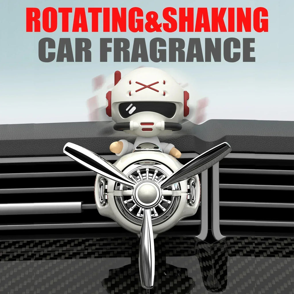 Rotating Propeller Pilot Plane Car Air Freshener