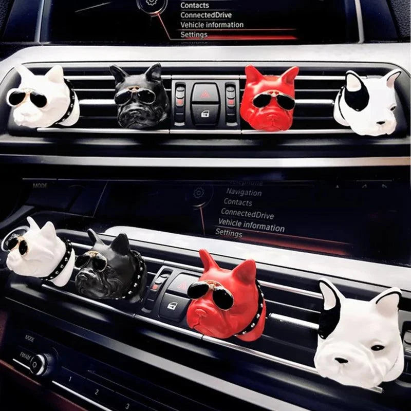 French Bulldog Car Air Freshener - Vent Clip Essential Oil Diffuser