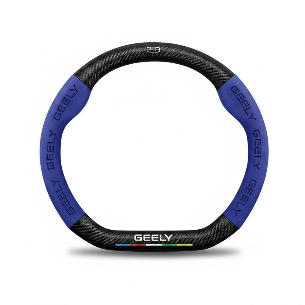 Geely Carbon Fiber Suede Steering Wheel Cover