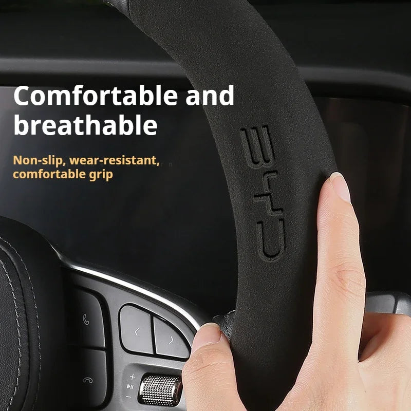 BYD Anti-Slip Suede Steering Wheel Cover