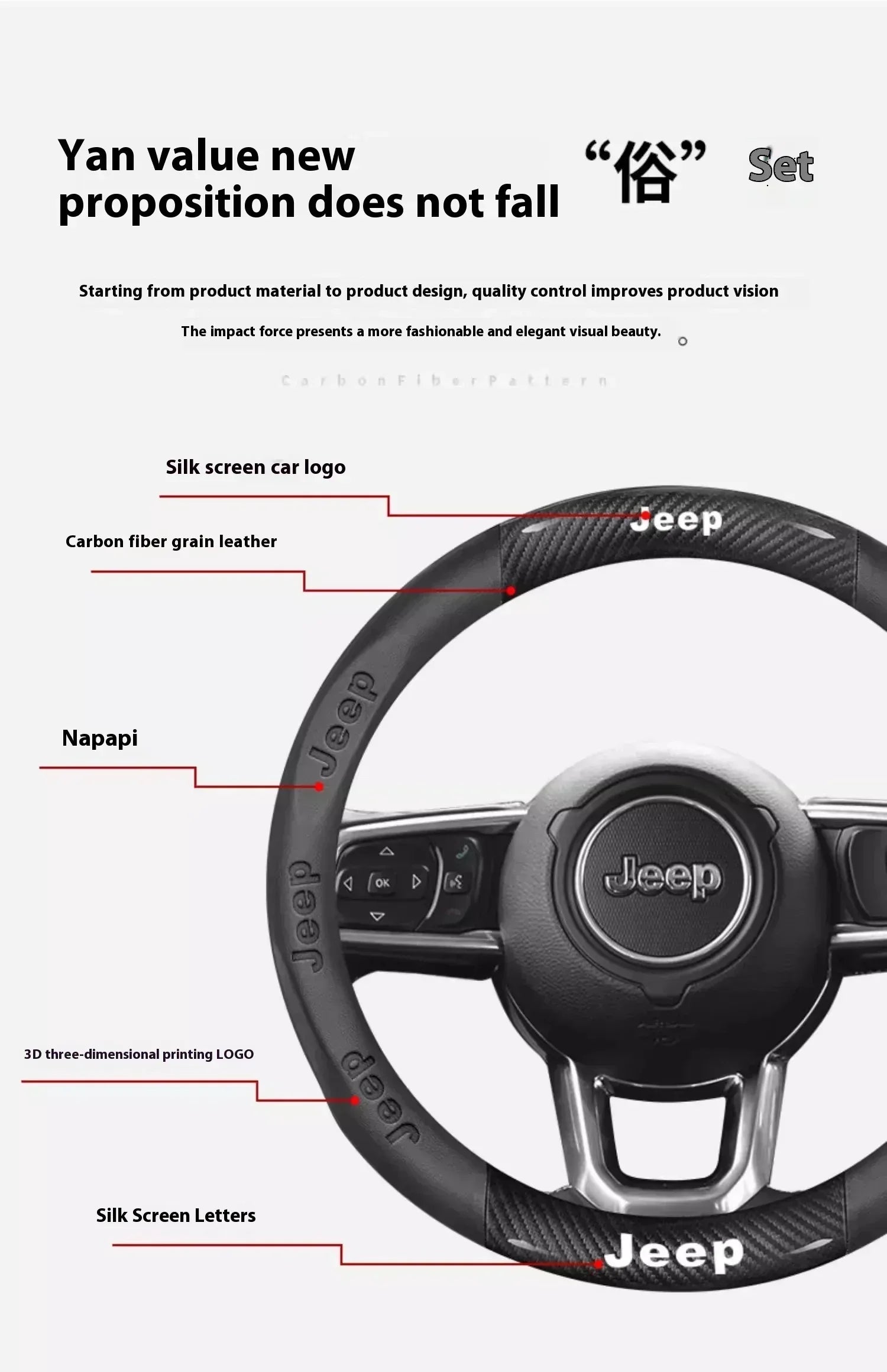 Jeep Wrangler Car Steering Wheel Cover