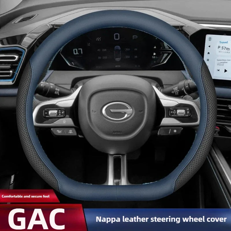 D Type Leather Steering Wheel Cover for GAC GS3 Emzoom Empow