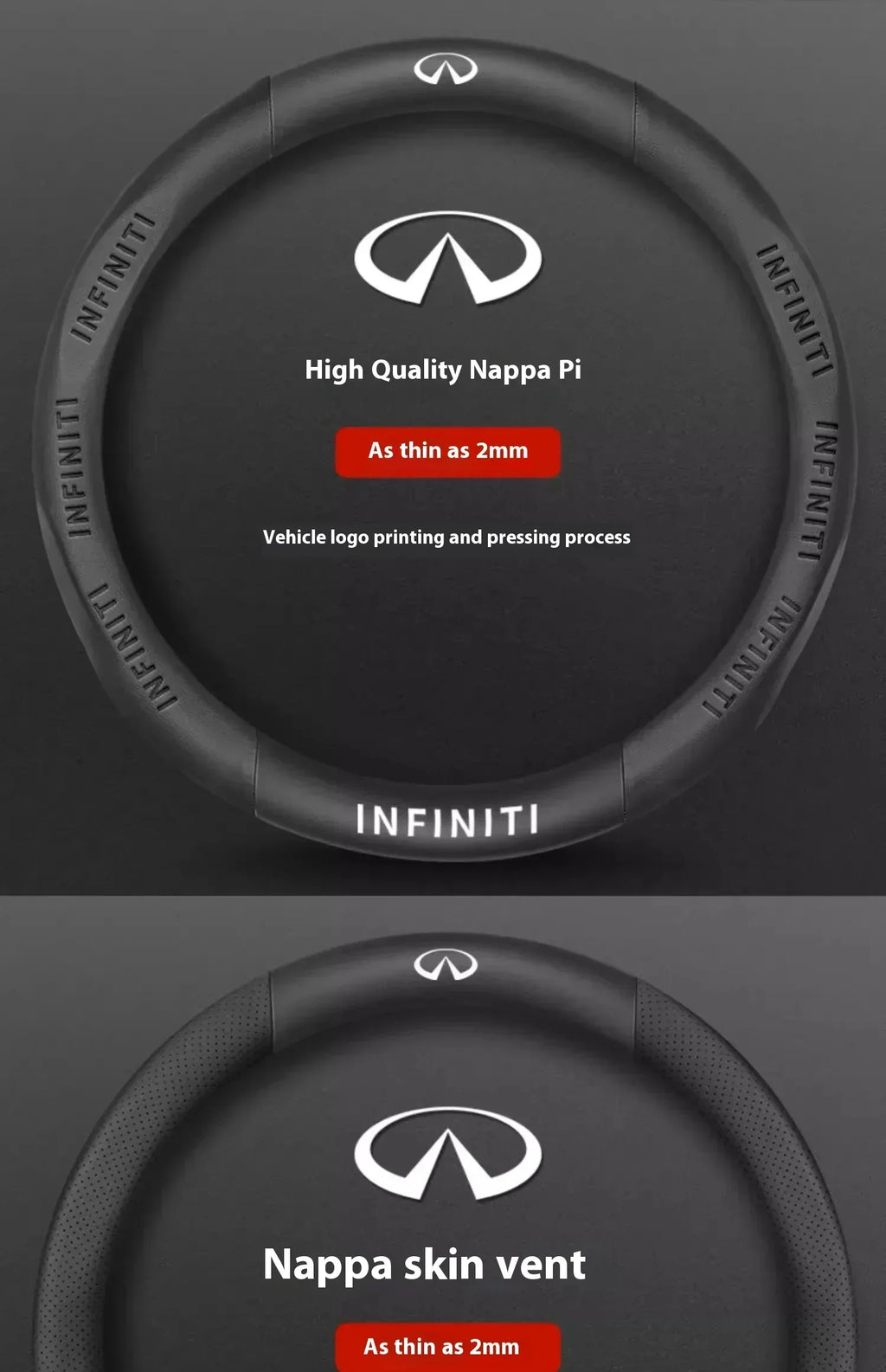 Infiniti Carbon Fiber Leather Steering Wheel Cover