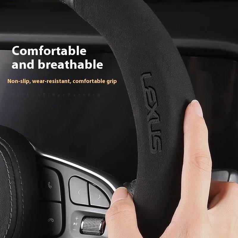 Lexus F SPORT Carbon Fiber Leather Steering Wheel Cover