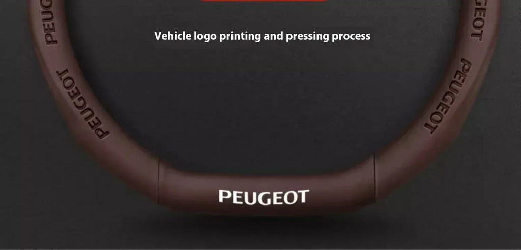 Peugeot Carbon Fiber Leather Steering Wheel Cover