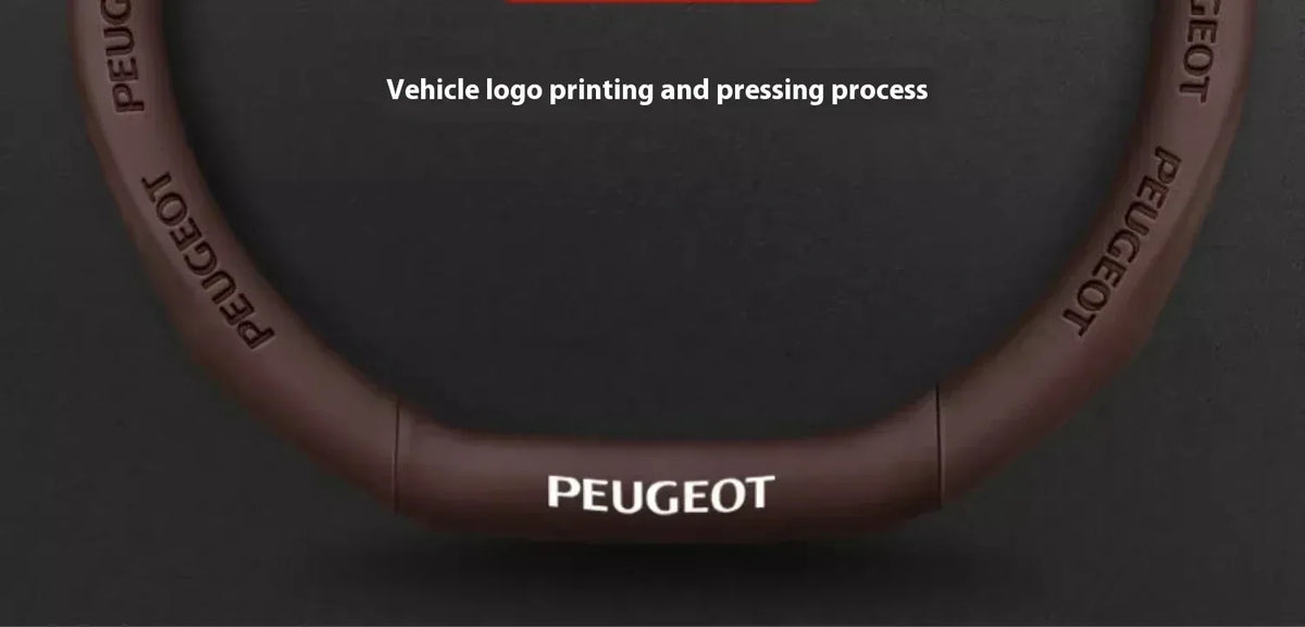 Peugeot Carbon Fiber Leather Steering Wheel Cover
