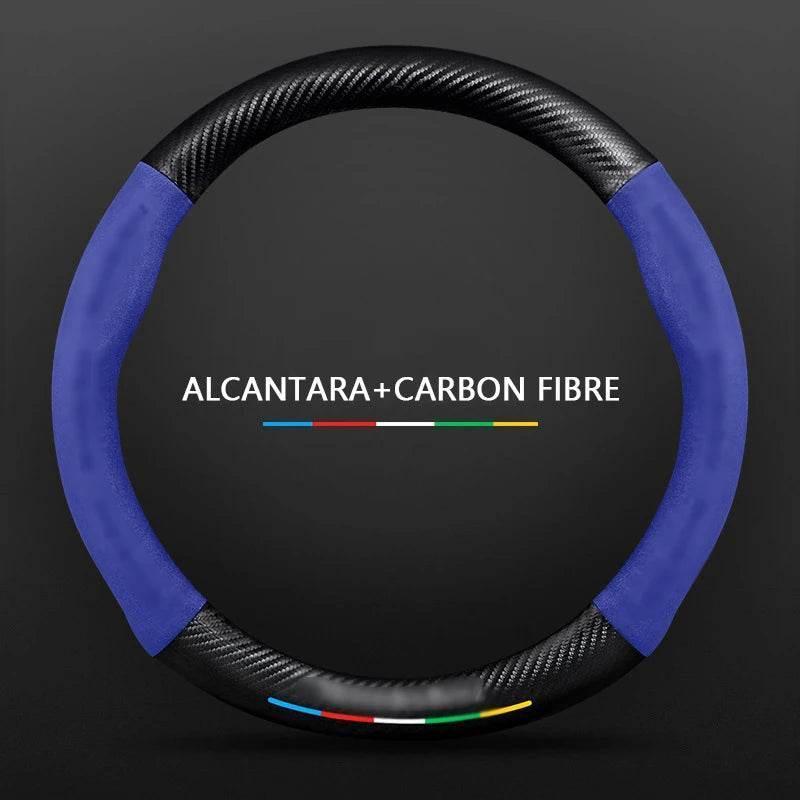 Mercedes Benz Carbon Fiber Leather Steering Wheel Cover
