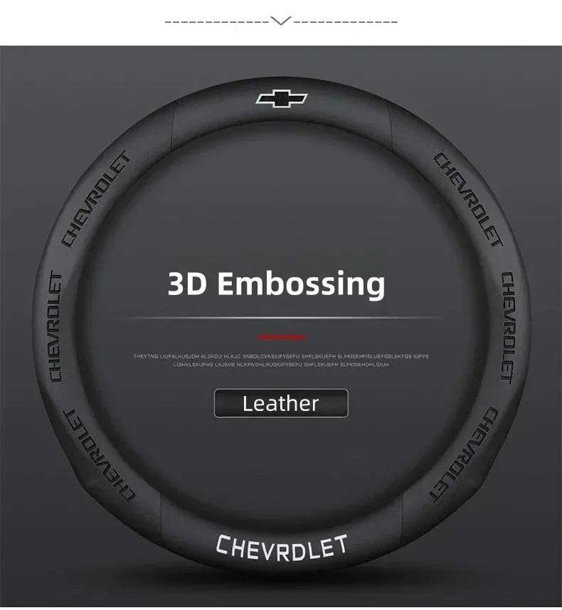 Chevrolet Cruze Silverado Tahoe 3D Embossed Steering Wheel Cover