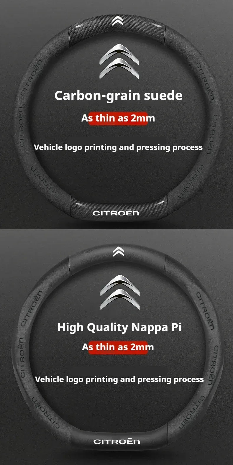Citroen Leather Steering Wheel Cover