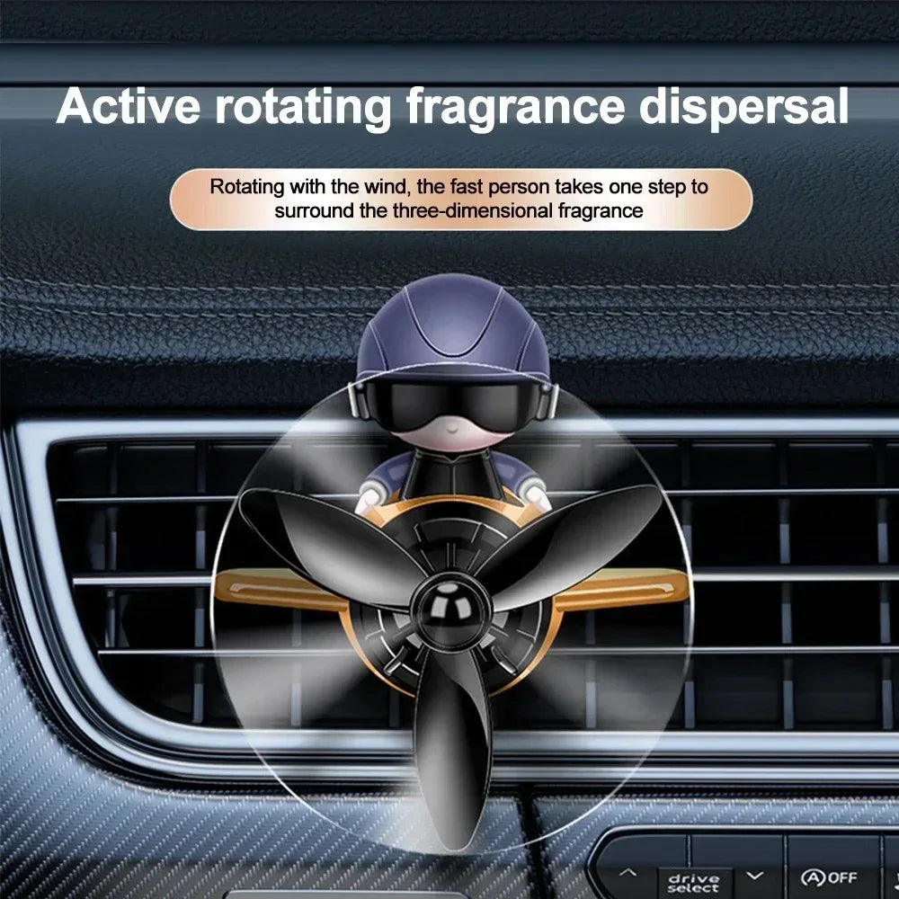 Universal Car Air Freshener Diffuser - Rotating Propeller Design