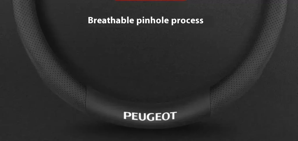 Peugeot Carbon Fiber Leather Steering Wheel Cover