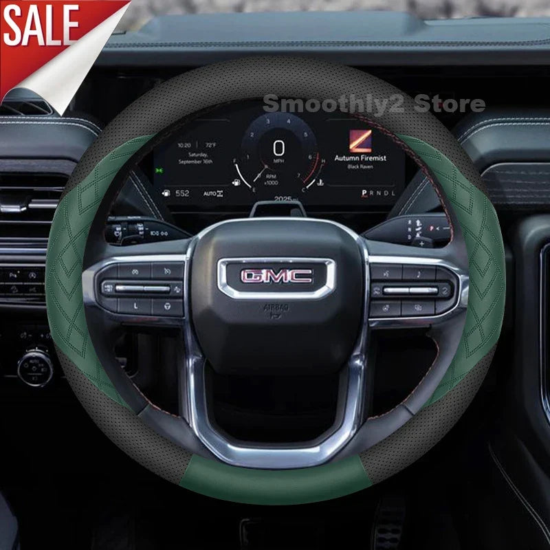 GMC Leather Steering Wheel Cover
