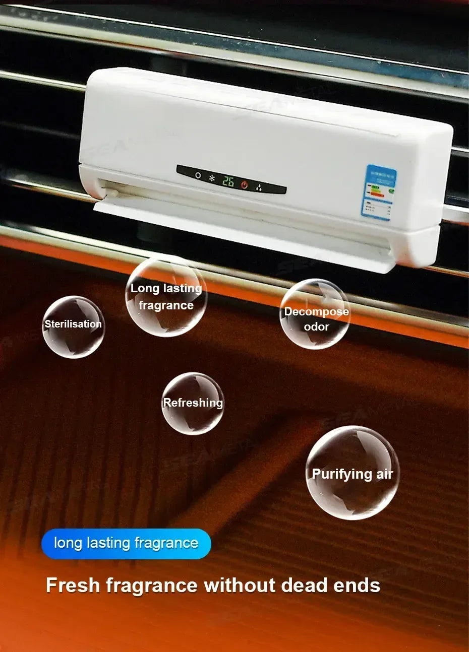 Solar Powered Car Air Freshener Diffuser AC Vent Aromatherapy Ornament