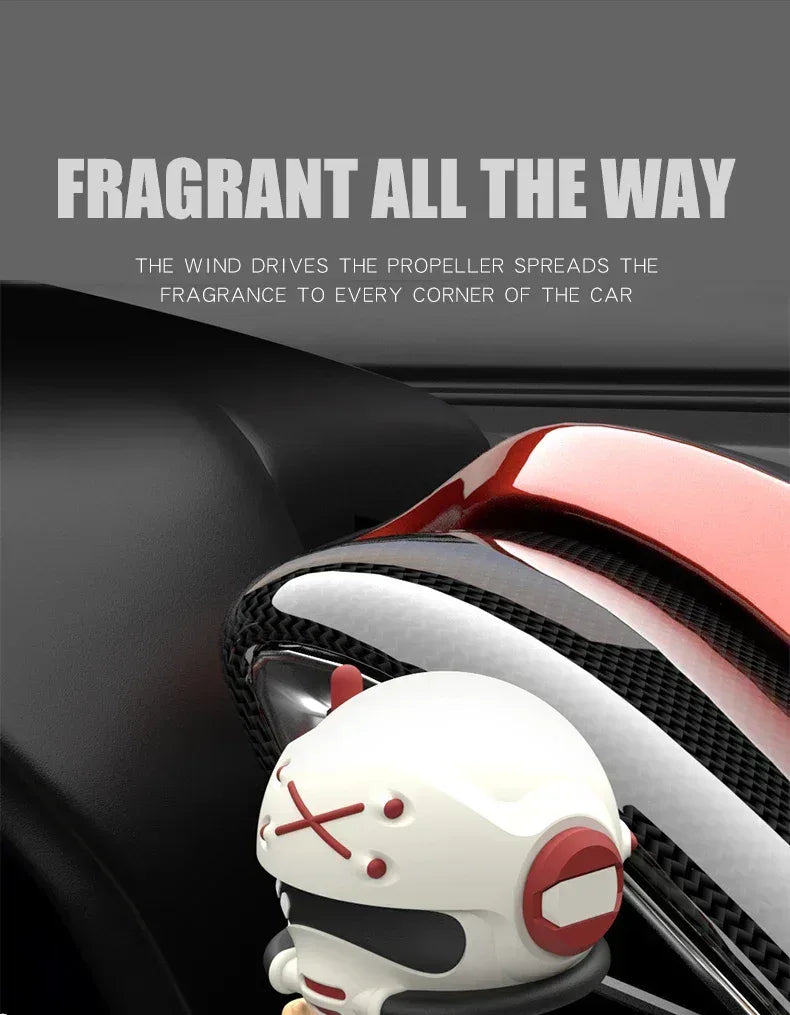 Rotating Propeller Pilot Plane Car Air Freshener