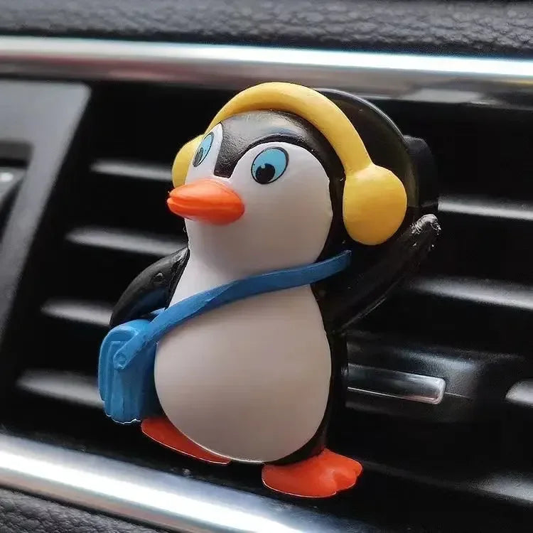 Penguin Car Air Freshener - Auto AC Vent Aromatherapy Diffuser