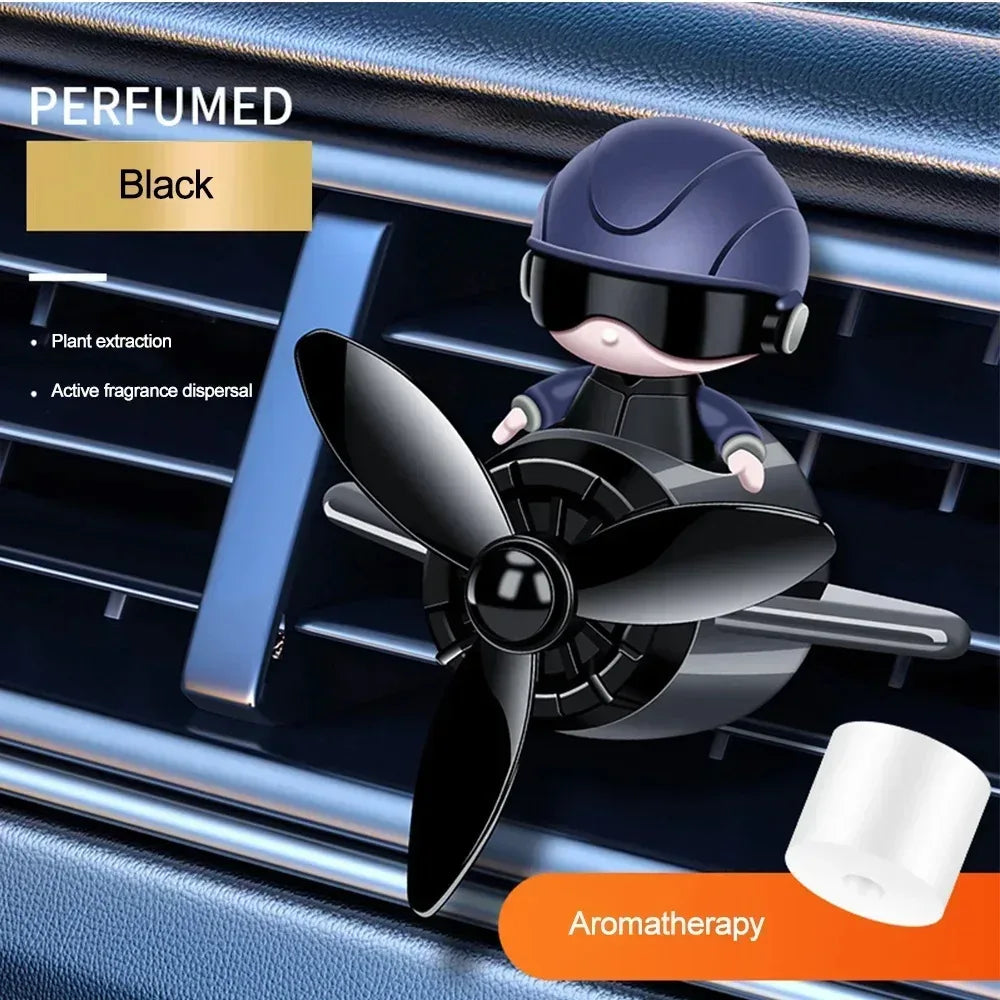 Universal Car Air Freshener Diffuser - Rotating Propeller Design