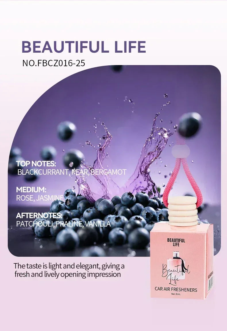 Pink Hanging Car Air Freshener Perfume Pendant