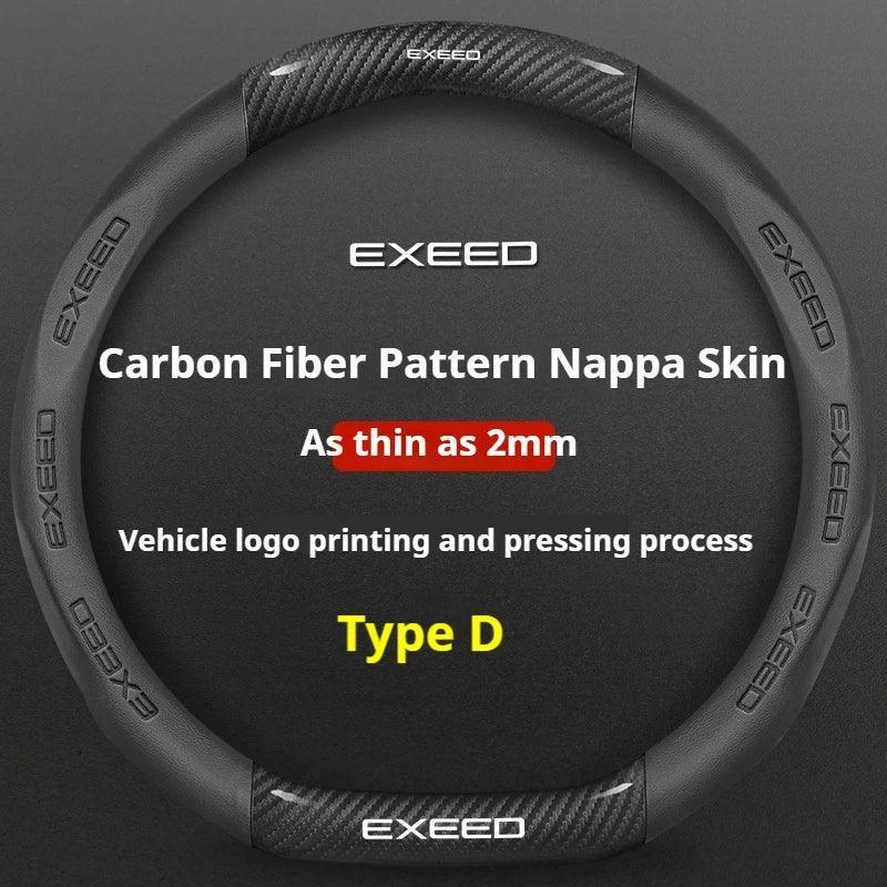 Chery Exeed Carbon Fiber Leather Suede Steering Wheel Cover