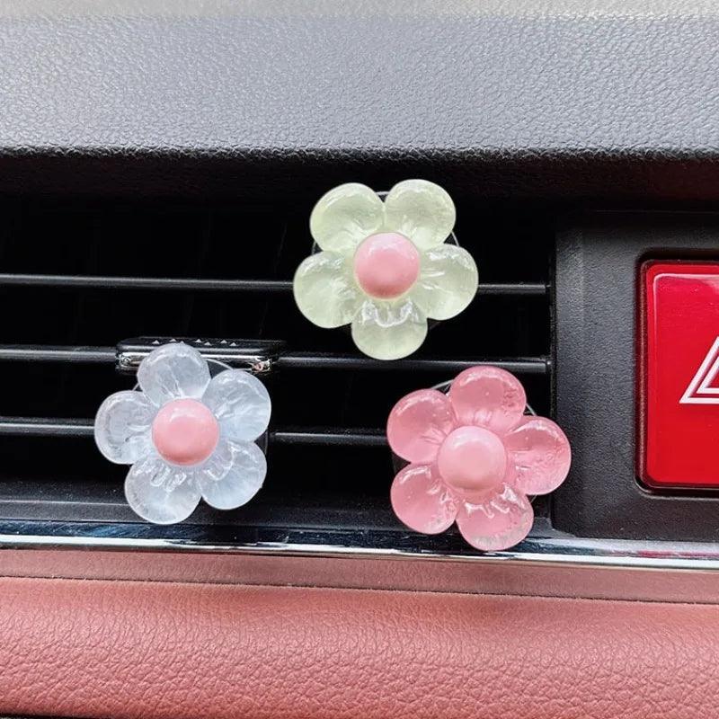 6pcs Flower Aromatherapy Car Air Vent Clips - Colorful Auto Fresheners