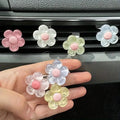 6pcs Flower Aromatherapy Car Air Vent Clips - Colorful Auto Fresheners