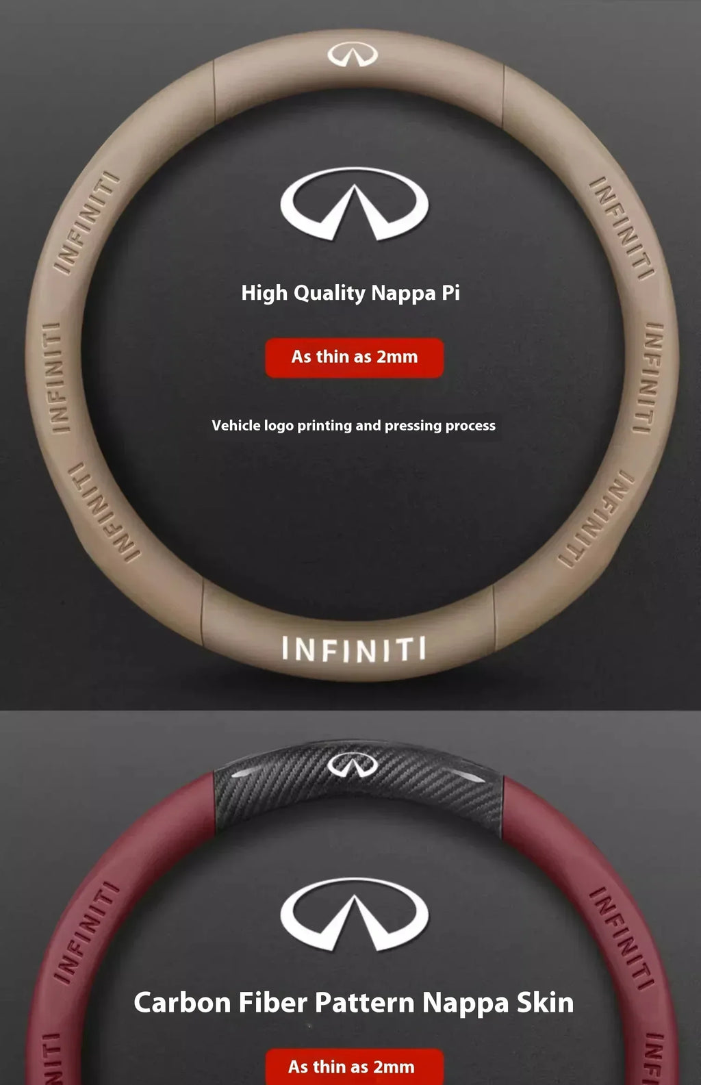 Infiniti Carbon Fiber Leather Steering Wheel Cover