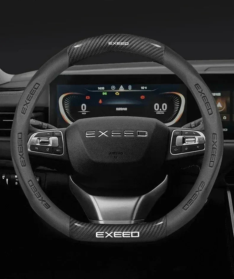 Chery Exeed Carbon Fiber Leather Suede Steering Wheel Cover