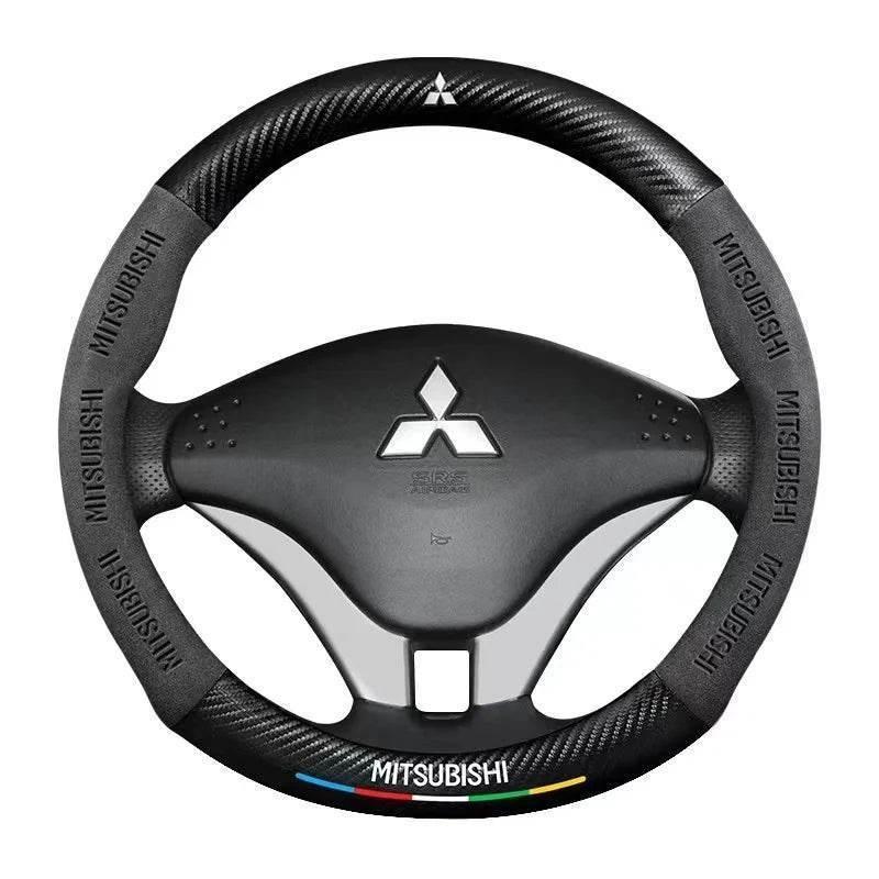 Mitsubishi Carbon Fiber Suede Steering Wheel Cover
