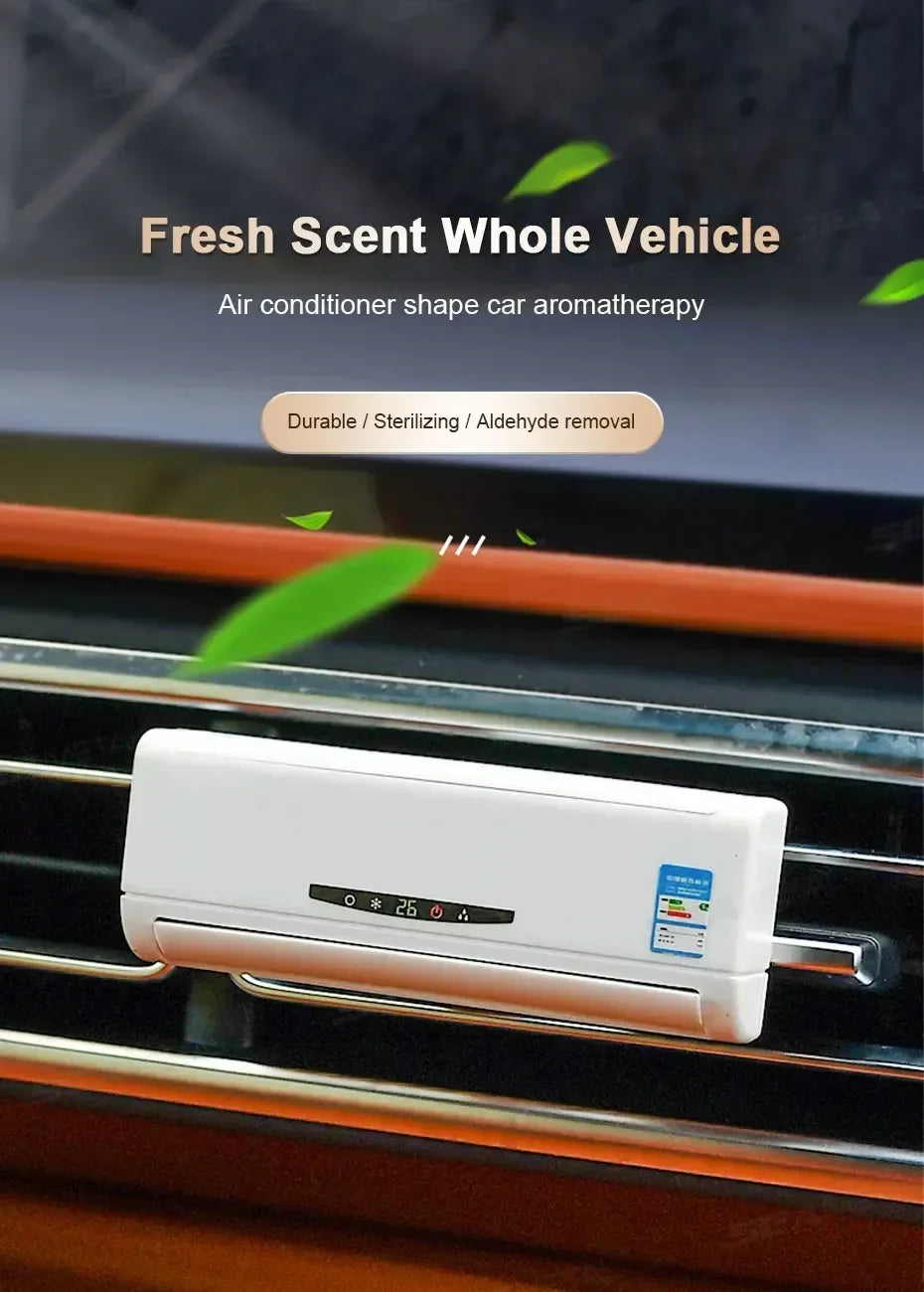 Solar Powered Car Air Freshener Diffuser AC Vent Aromatherapy Ornament