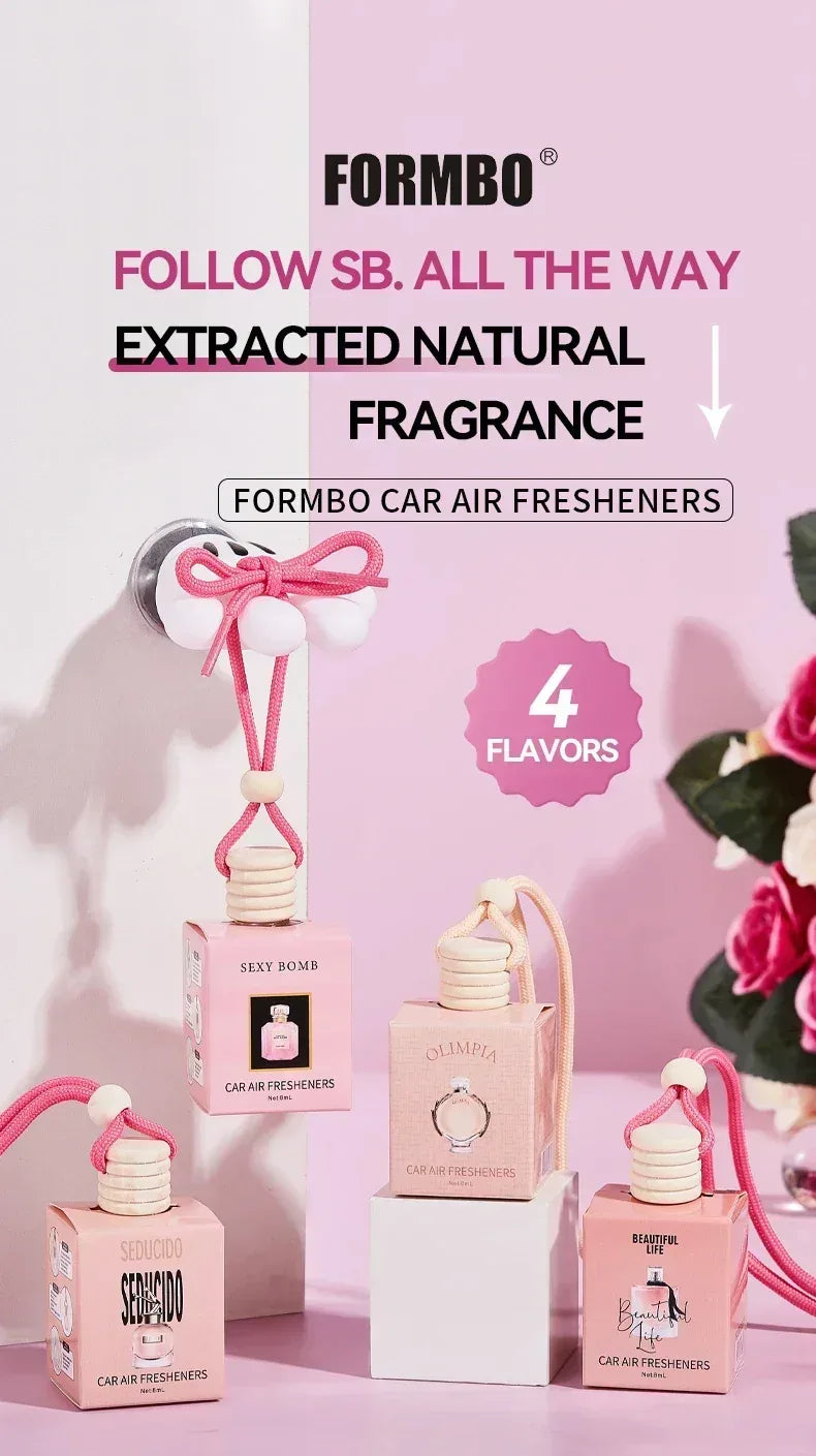 Pink Hanging Car Air Freshener Perfume Pendant