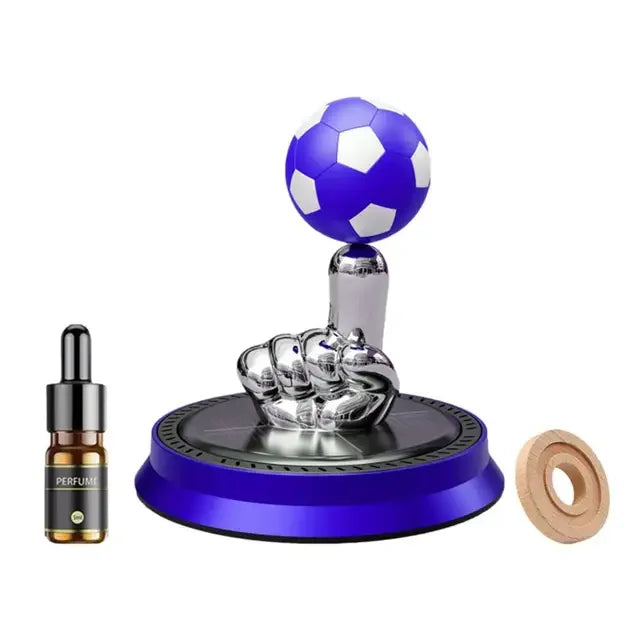 Solar Rotating Football Car Air Freshener