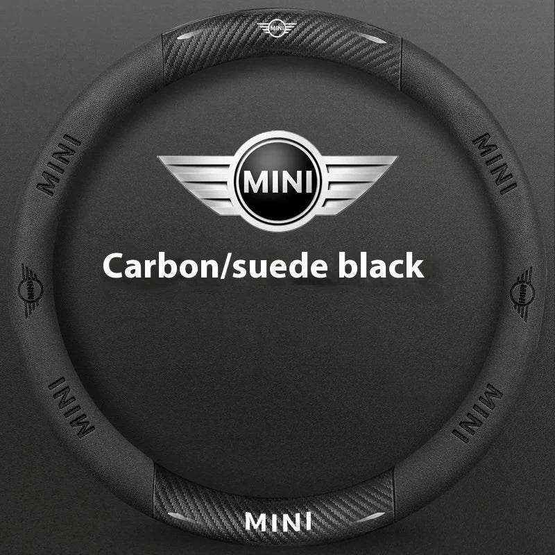 MINI Cooper Carbon Fiber Leather Steering Wheel Cover