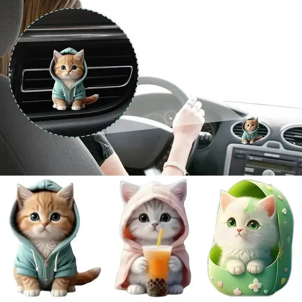 Cat Car Air Freshener Vent Clips