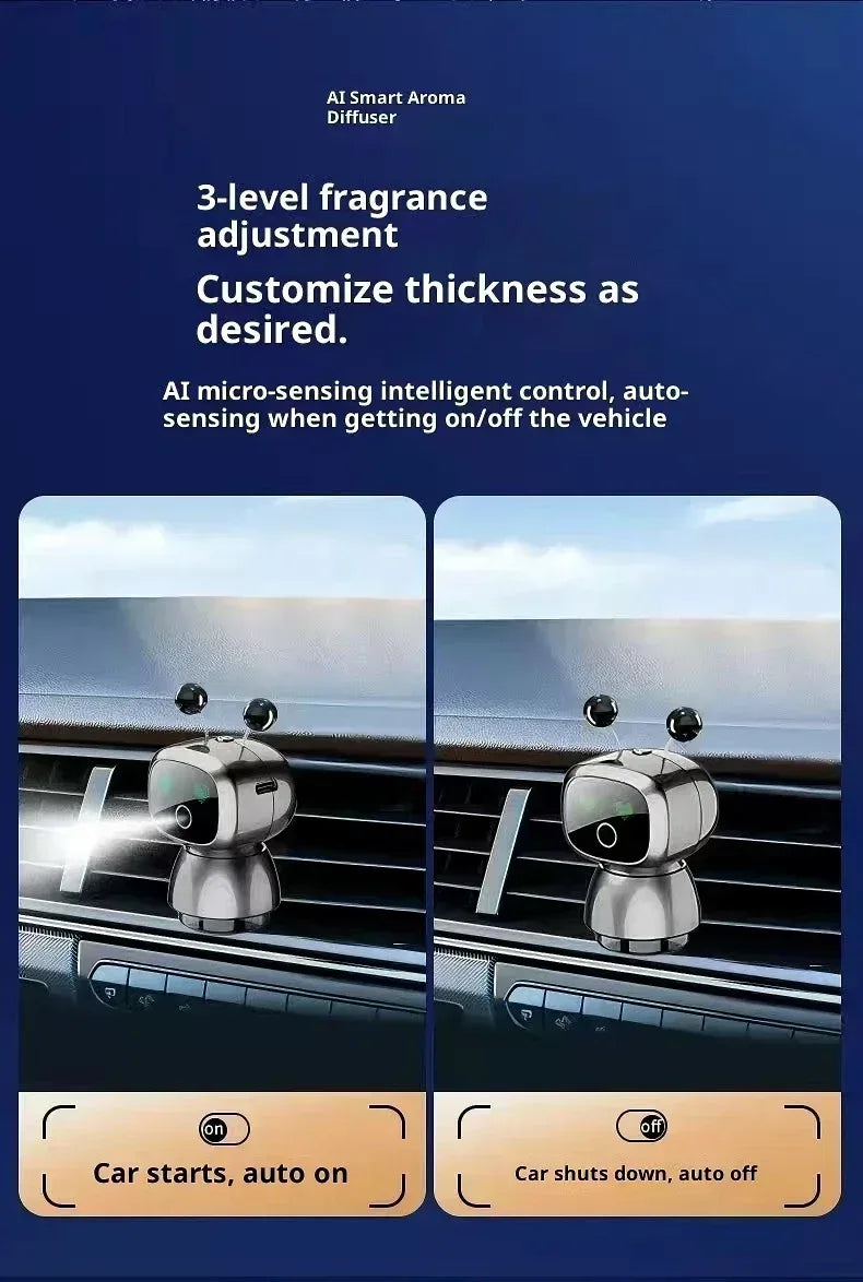 AutoTech Robot Car Aromatherapy Diffuser - LED Air Freshener