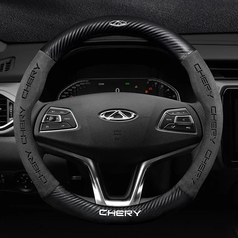 Chery Tiggo Buckskin Carbon Fiber Steering Wheel Cover
