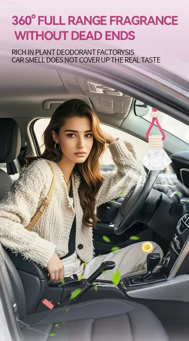 Pink Hanging Car Air Freshener Perfume Pendant