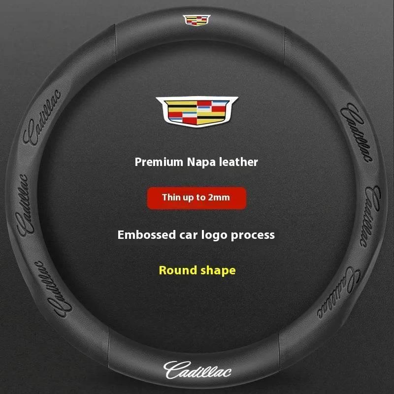 Cadillac Leather & Carbon Fiber Steering Wheel Cover