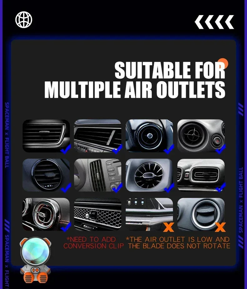 Helicopter Propeller Car Air Freshener Vent Clip Diffuser