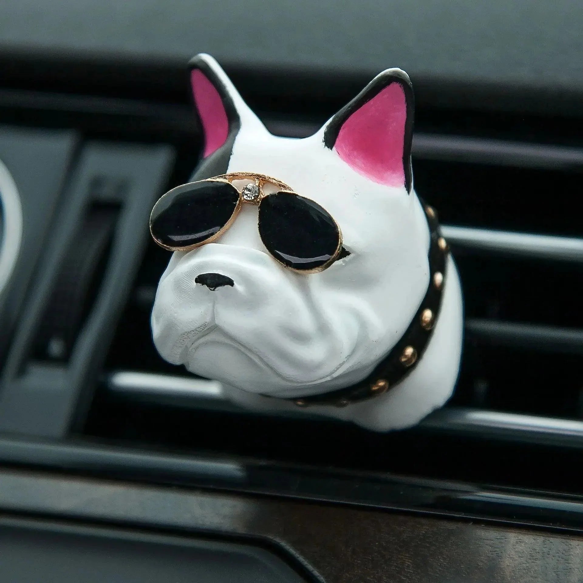 French Bulldog Car Air Freshener - Vent Clip Essential Oil Diffuser