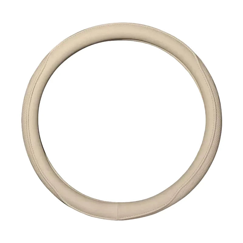 Leather Car Steering Wheel Cover – Universal Fit, 15 Inch (38 cm)