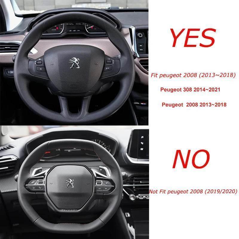 Peugeot Carbon Fiber Leather Steering Wheel Cover