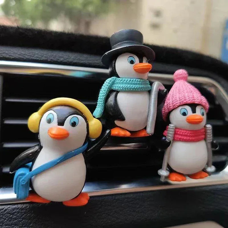 Penguin Car Air Freshener - Auto AC Vent Aromatherapy Diffuser